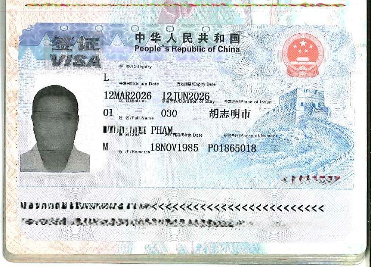 Visa trung quốc thành công 1