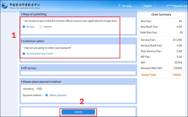 Xác nhận lệ phí & in tờ khai